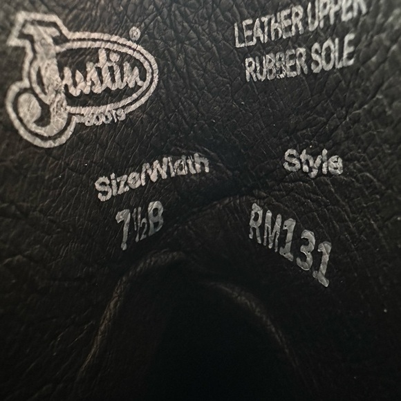 Reba by Justin Women’s 7.5 B Python Print Leather Western Ankle Boots Exotic - Picture 8 of 8